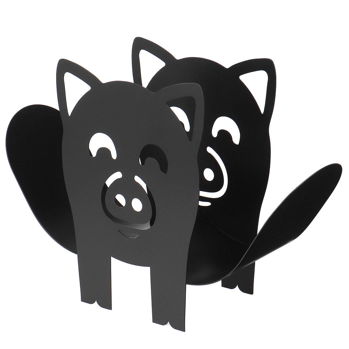 Black-Toilet-Paper-Holder-Metal-Pig-Shape-Tissue-Storage-Rack-1780828-9