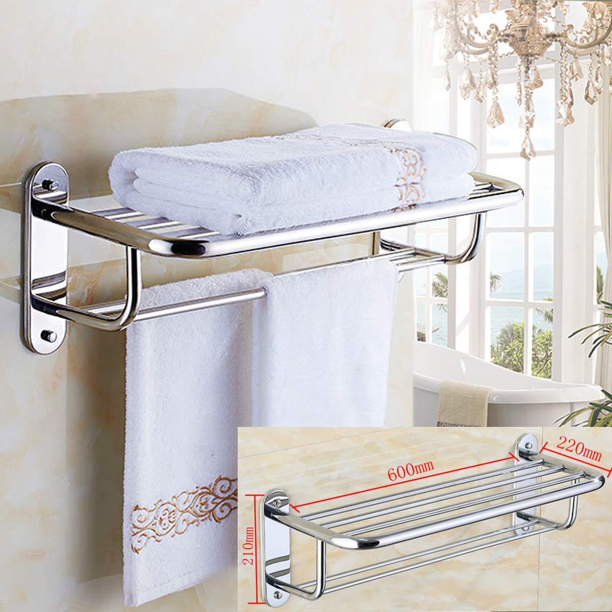 Chrome-Stylish-Bathroom-Wall-Mounted-Towel-Rail-Holder-Shelf-Storage-Rack-1258253-2