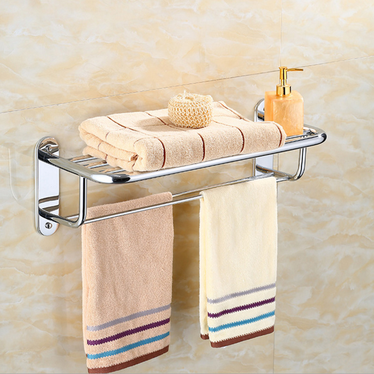 Chrome-Stylish-Bathroom-Wall-Mounted-Towel-Rail-Holder-Shelf-Storage-Rack-1258253-3