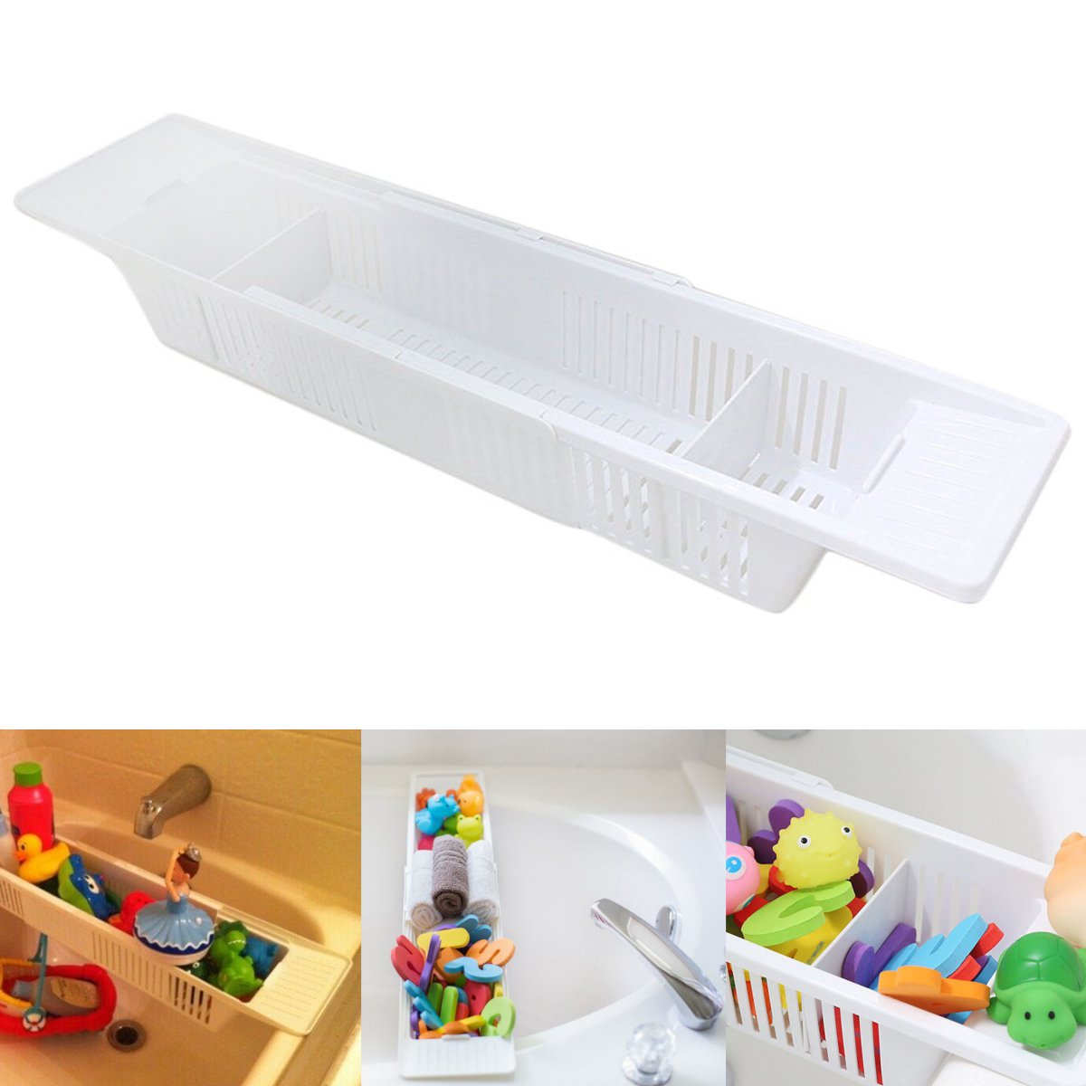 Honana-BX-592-Adjustable-Kids-Bathtub-Shower-Toy-Organizer-Basket-Retractable-Storage-Holder-1155475-4
