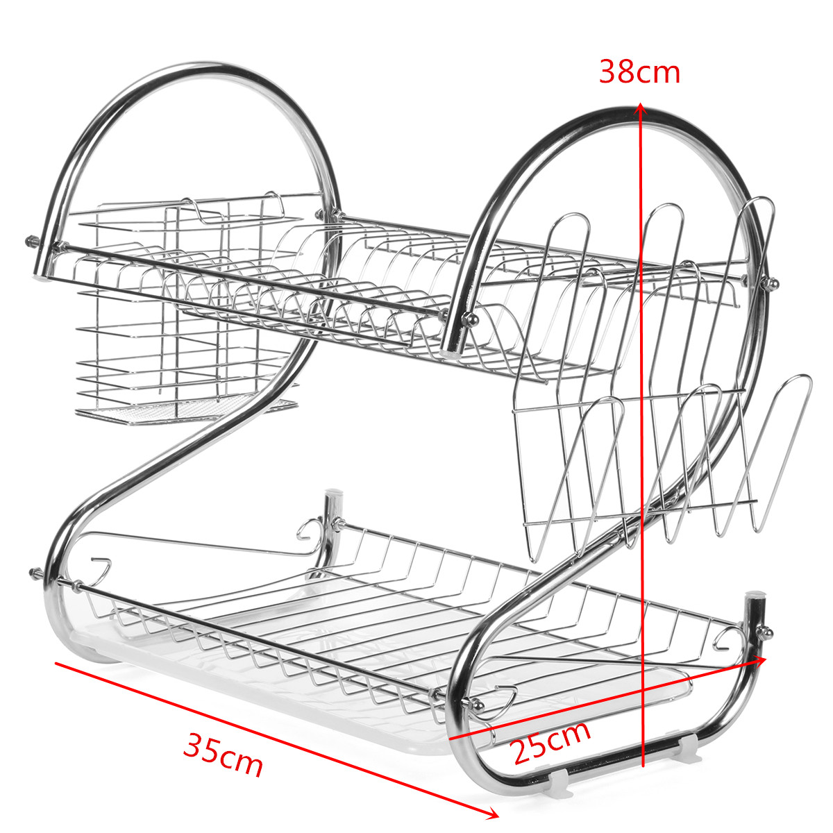 Multifunction-2-Tier-Kitchen-Dish-Cutlery-Drainer-Rack-Drip-Tray-Plate-Holder-Drain-Shelf-1421916-1