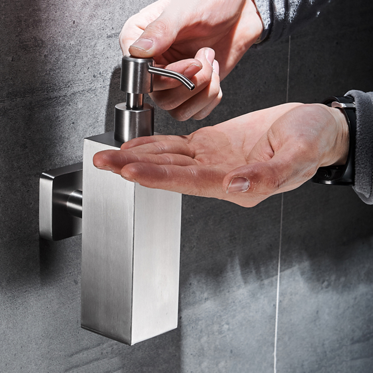 Stainless-Steel-Hand-Soap-Dispenser-Liquid-Bottle-Holder-Wall-Mounted-Bathroom-Storage-1427272-5