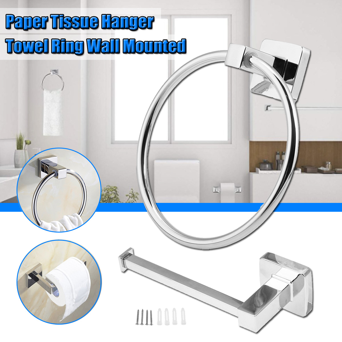 Stainless-Steel-Paper-Tissue-Holder-Rack-Hanger-Towel-Ring-Wall-Mounted-Shelf-1726325-1