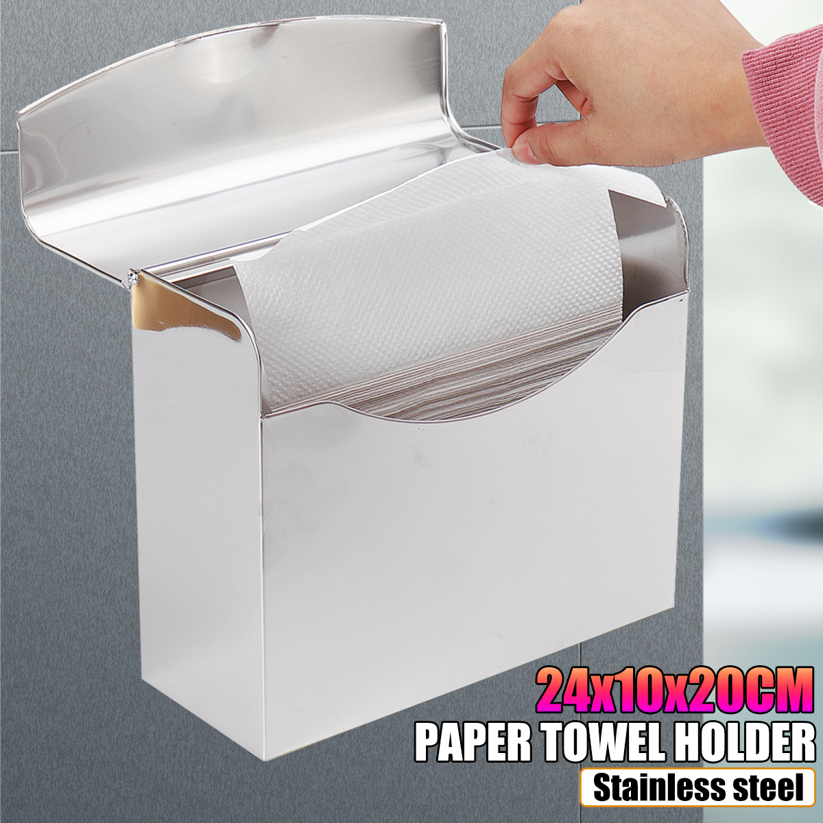Stainless-Steel-Towel-Dispenser-Toilet-Paper-Holder-Kitchen-Bath-Shelf-Holder-1627018-2