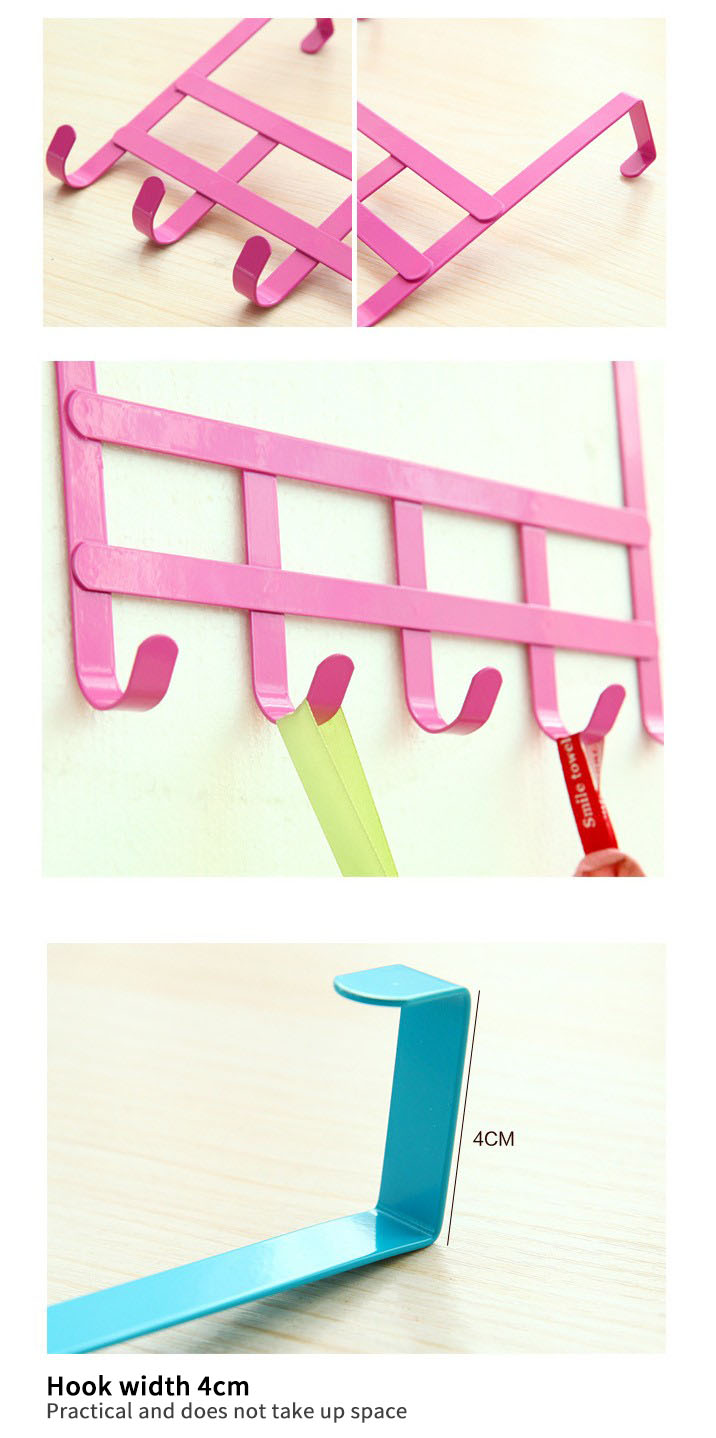 Towels-Key-Coat-Hat-Clothes-Bag-Metal-Wall-Hanger-Over-Door-Hook-With-5-Hooks-Storage-Holder-1346785-3