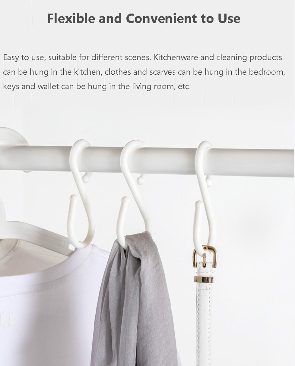 U-10Pcs-S-Shape-Double-Hooks-White-Clothes-Hanger-For-Bathroom-Kitchen-Bedroom-from-Xiaomi-Youpin-1368518-4