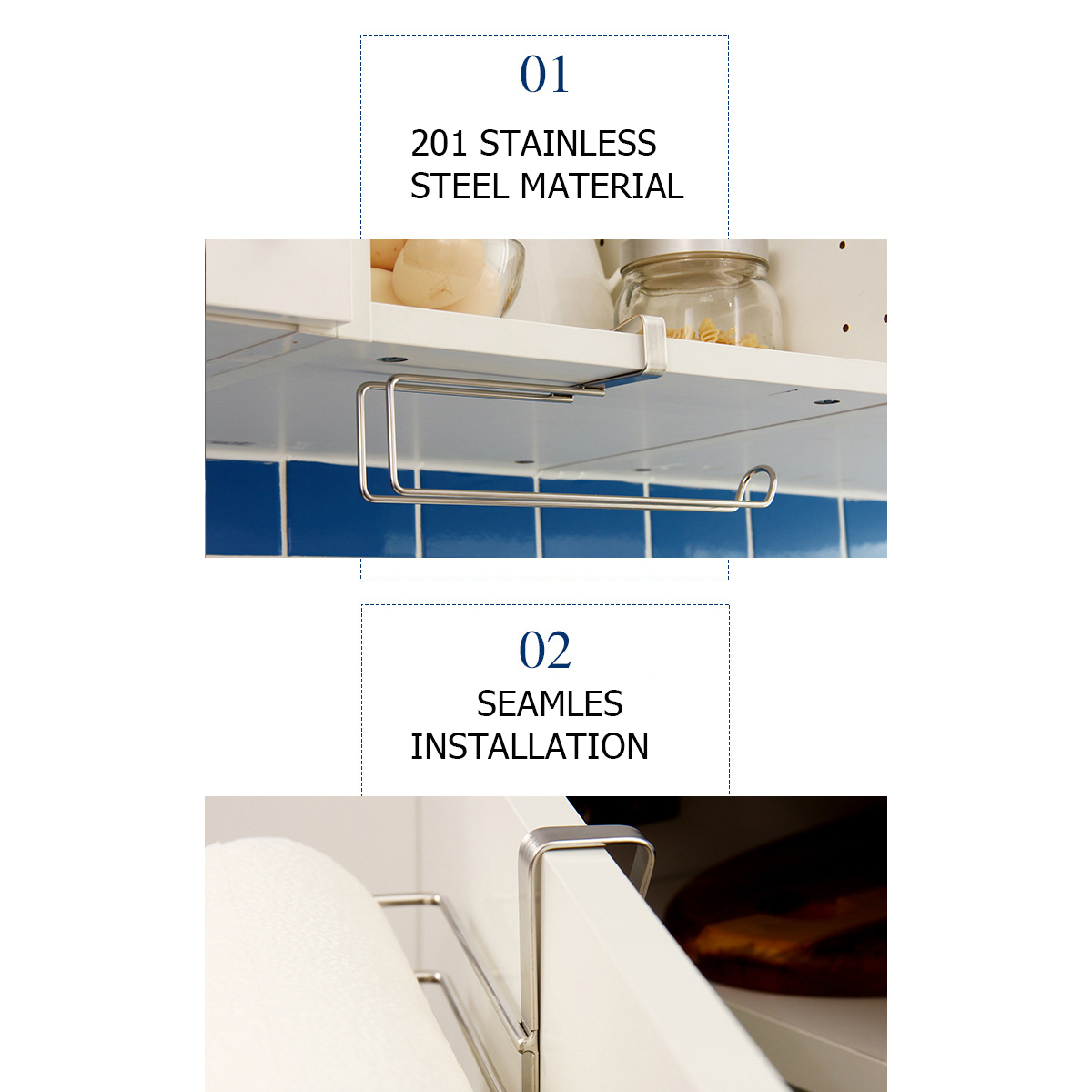Under-Cabinet-Paper-Roll-Rack-Shelf-Towel-Holder-Stand-Hanger-Organizer-Tool-1723517-3