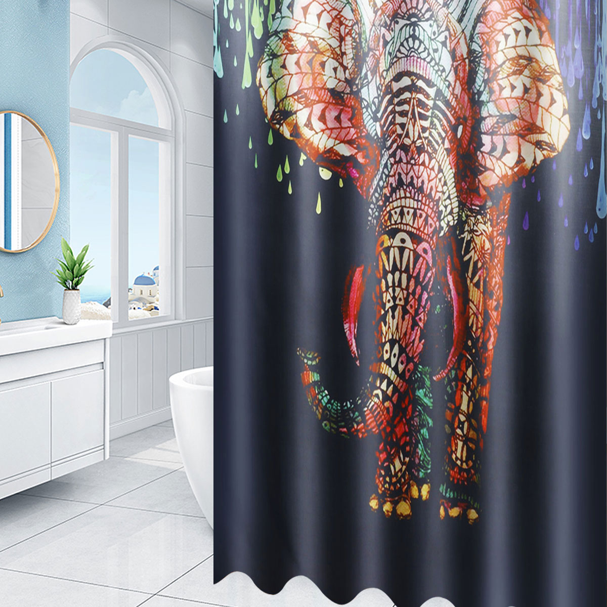 180x180CM-Africa-Elephant-Shower-Curtain-Waterproof-Durable-Shower-Curtain-1920570-1