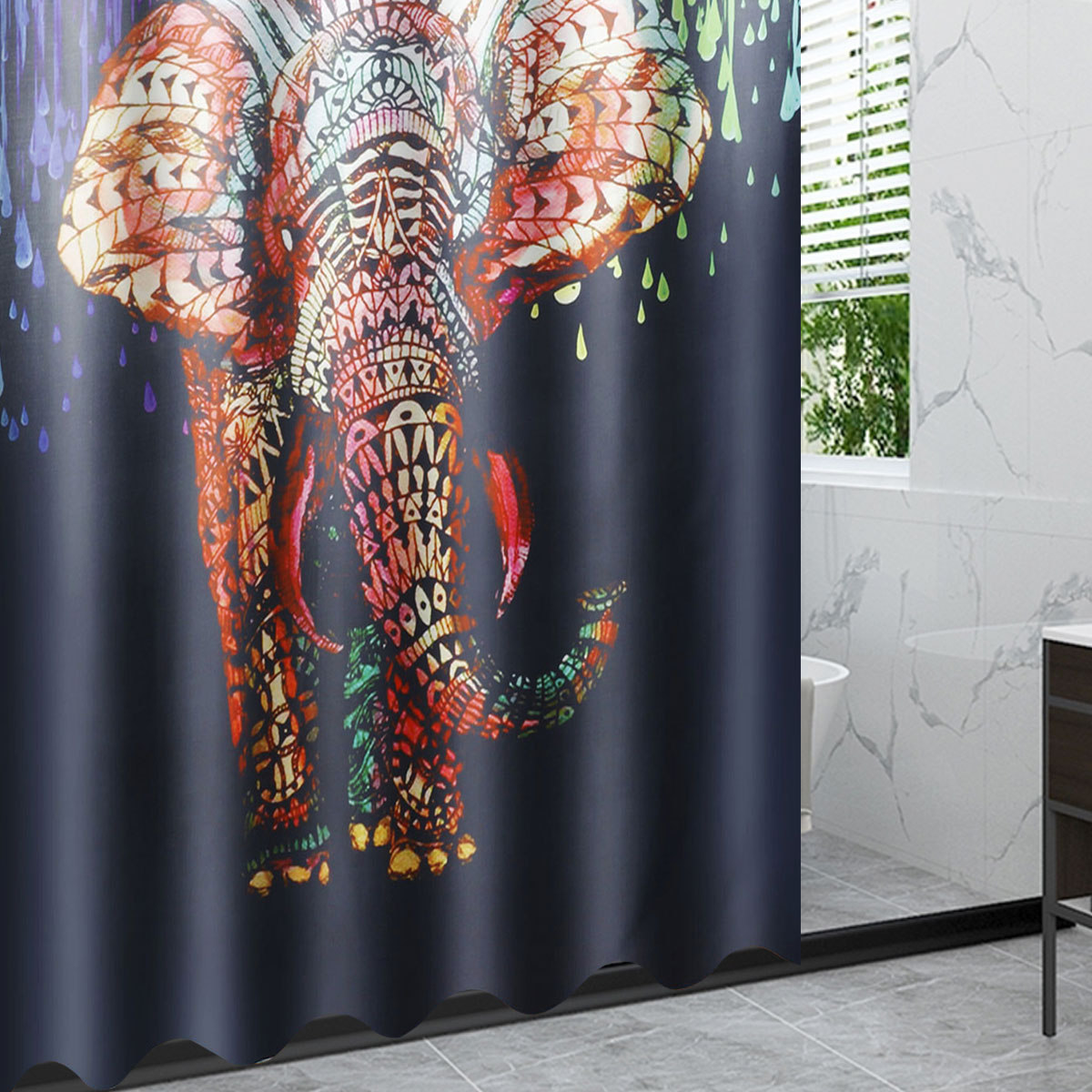 180x180CM-Africa-Elephant-Shower-Curtain-Waterproof-Durable-Shower-Curtain-1920570-4