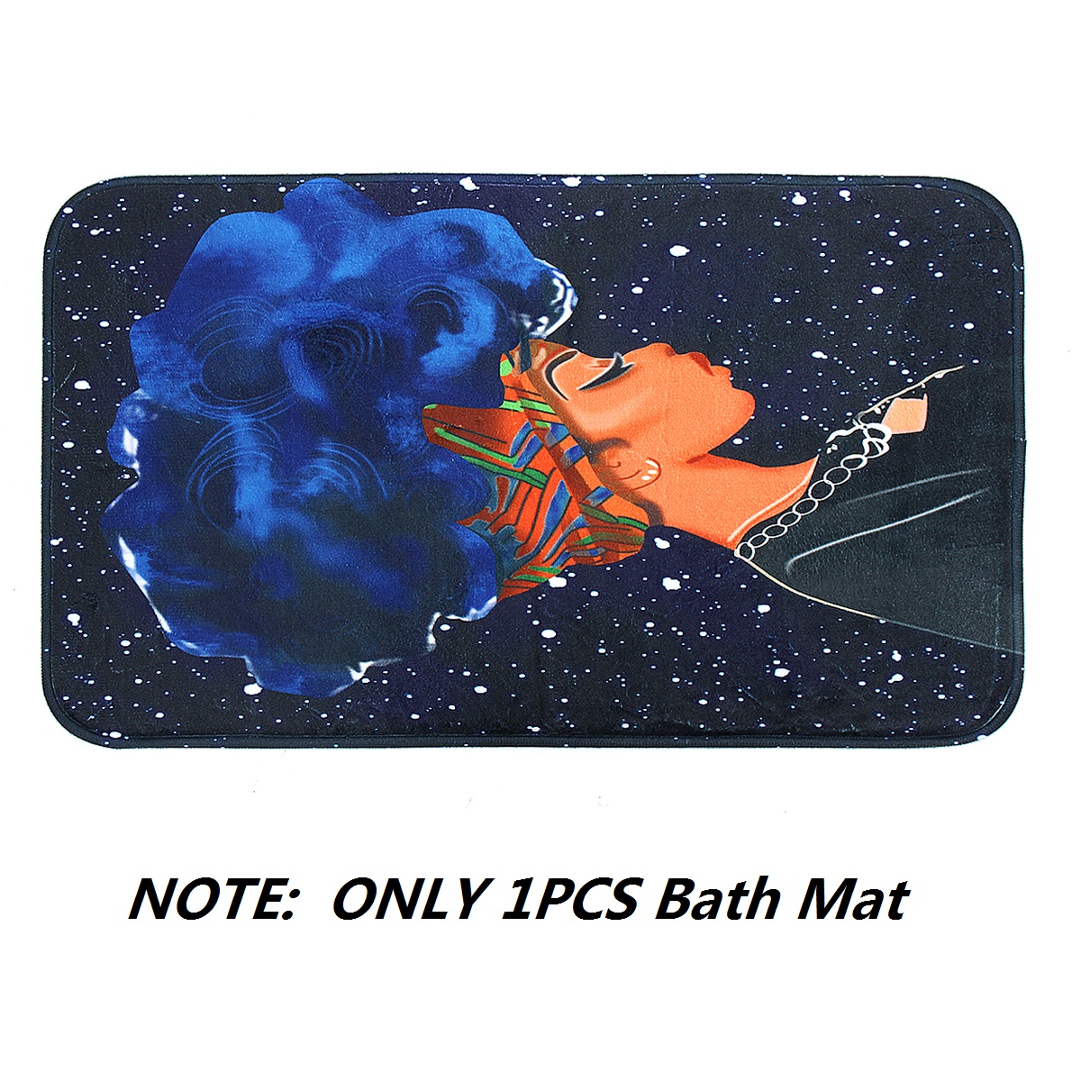 180x180CM-African-Afro-Woman-Waterproof-Shower-Curtain-Anti-slip-Bath-Floor-Mat-1927256-7