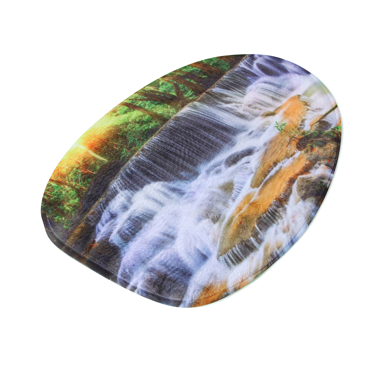 180x180CM-Waterfall-Printing-Waterproof-3PCS-Toilet-Cover-Mat-Non-Slip-Rug-Set-1920569-10