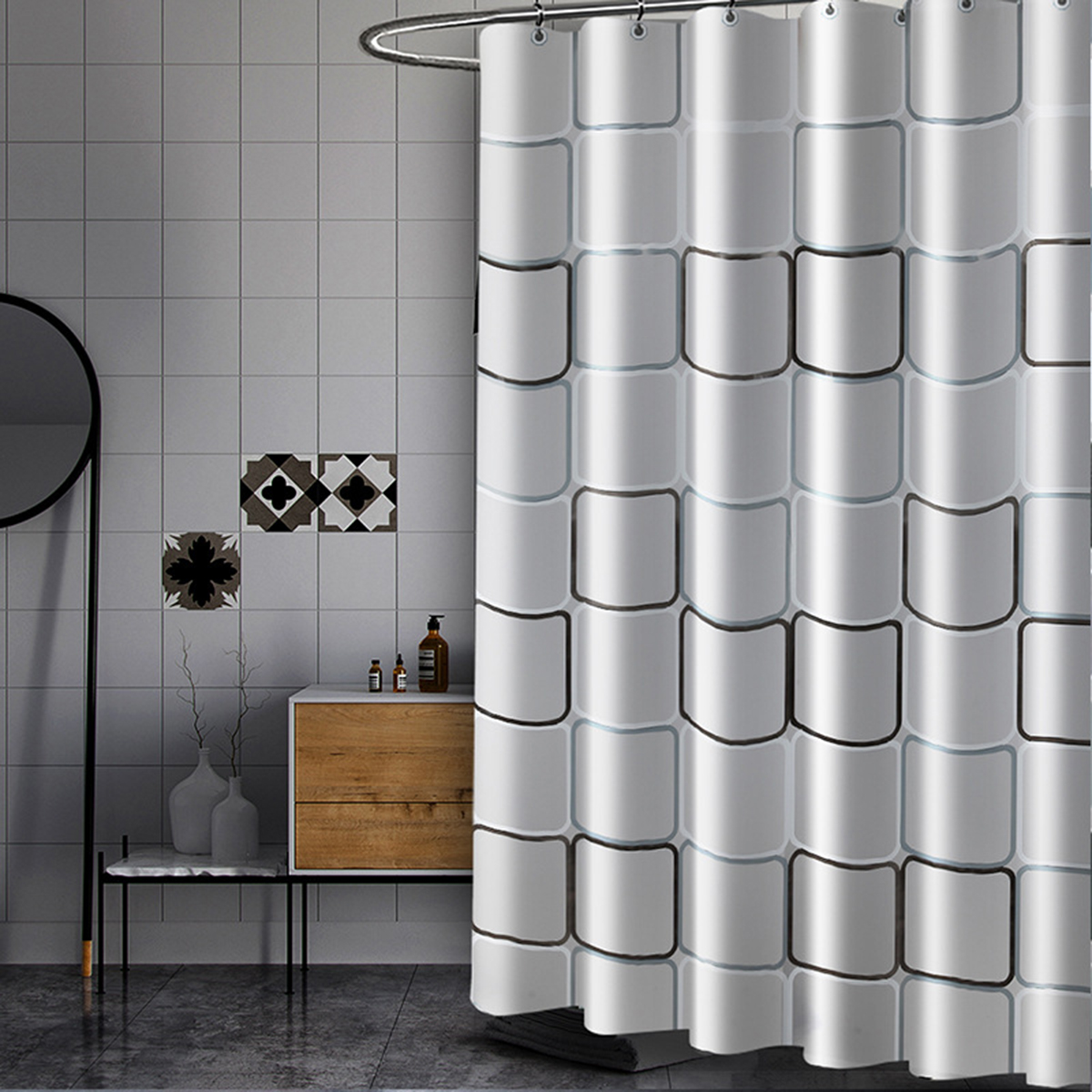 240x200CM-Big-Cube-Shower-Curtain-Waterproof-Mildewproof-Easy-to-Clean-Shower-Curtain-1862489-3