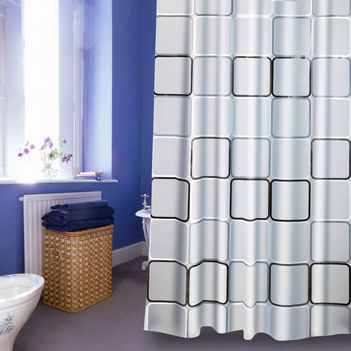 240x200CM-Big-Cube-Shower-Curtain-Waterproof-Mildewproof-Easy-to-Clean-Shower-Curtain-1862489-4