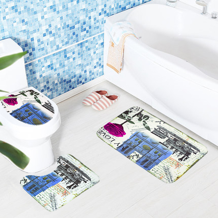 3-Sets-Toilet-Seat-European-Style-Toilet-Carpet-Fabric-Pedestal-Iron-Tower-Printing-Bathroom-Mat-1120754-4