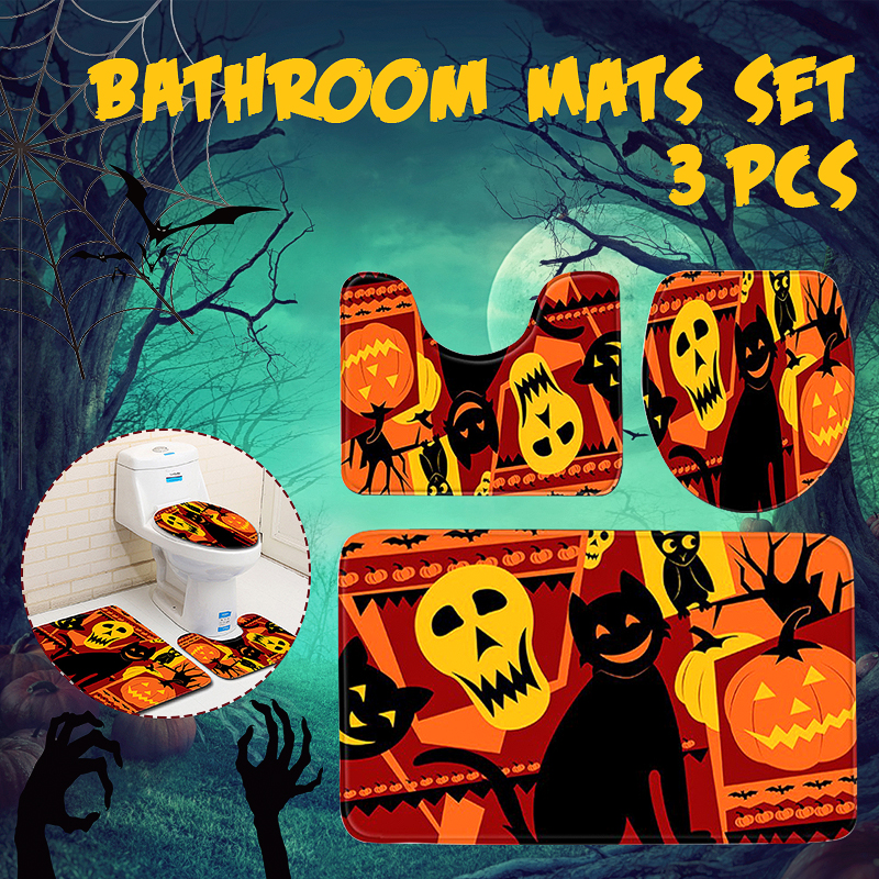 3PC-Halloween-Print-Carpet-Bathroom-Non-Slip-Pedestal-Rug-Lid-Toilet-Cover-Bath-Mat-Set-1354936-2