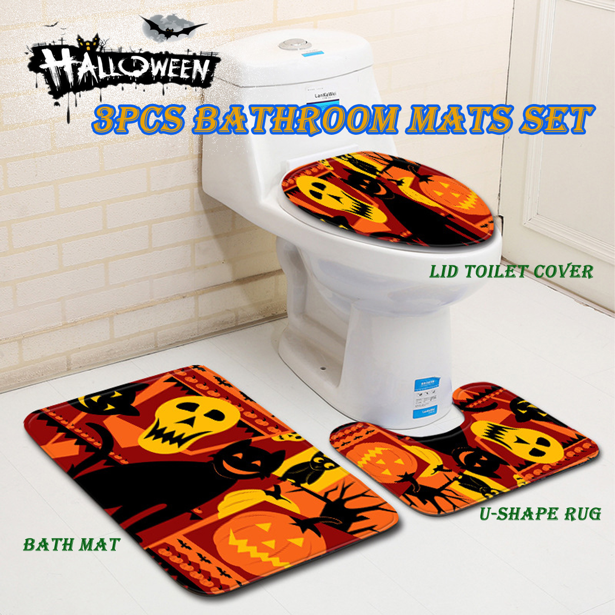 3PC-Halloween-Print-Carpet-Bathroom-Non-Slip-Pedestal-Rug-Lid-Toilet-Cover-Bath-Mat-Set-1354936-4