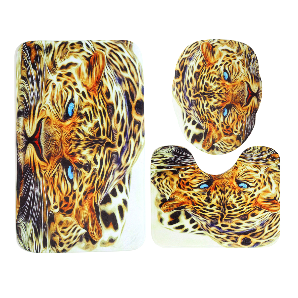 3PCS-Leopard-Panttern-Home-Bathroom-Anti-slip-Carpet-Pad-Rug-Toilet-Seat-Covers-Mat-Set-1426723-3