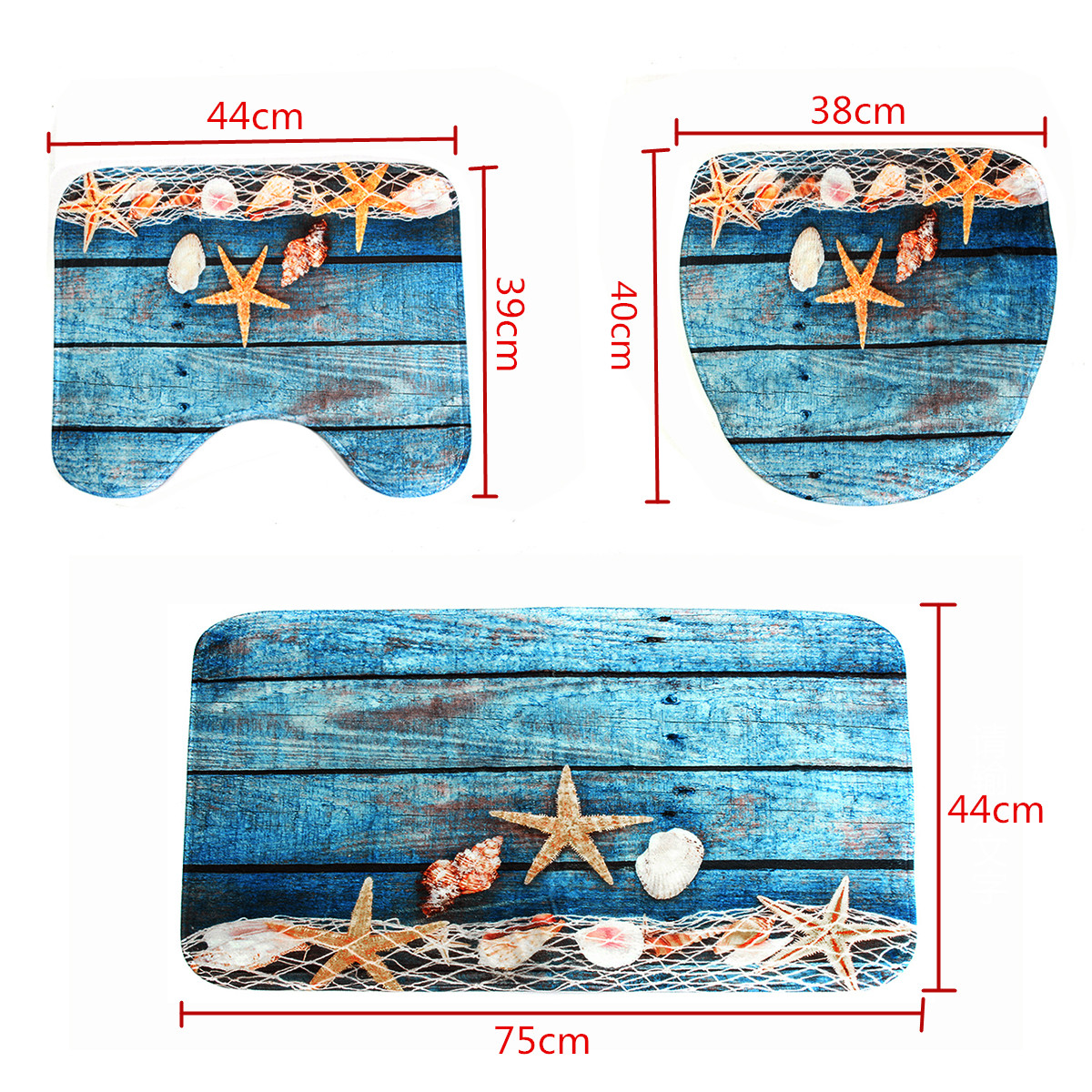 3PCS-Starfish-Wood-No-slip-Bathroom-Pedestal-Rug-Lid-Toilet-Cover-Bath-Mat-Set-1180941-5