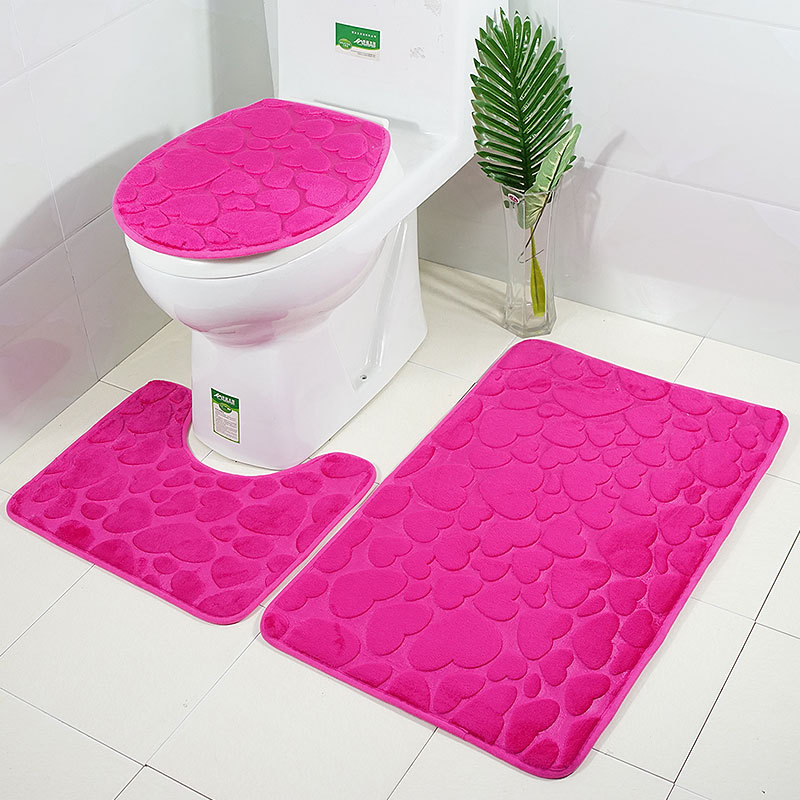 3pcs-3D-Bathroom-Mats-Toilet-Decor-Bath-Mat-Solid-Flower-Anti-Skid-Carpet-Water-Absorbent-Foot-Rugs-1743998-1