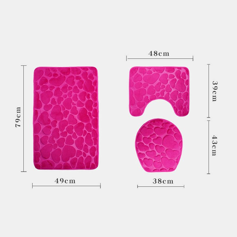 3pcs-3D-Bathroom-Mats-Toilet-Decor-Bath-Mat-Solid-Flower-Anti-Skid-Carpet-Water-Absorbent-Foot-Rugs-1743998-3