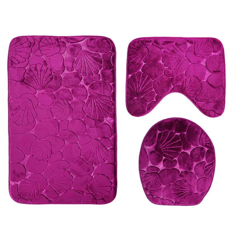 3pcs-Embossing-Bath-Mat-for-Bathroom-Memory-Foam-Bathroom-Carpet-Mat-Toilet-Mat-Bathroom-Floor-Rug-1744008-4