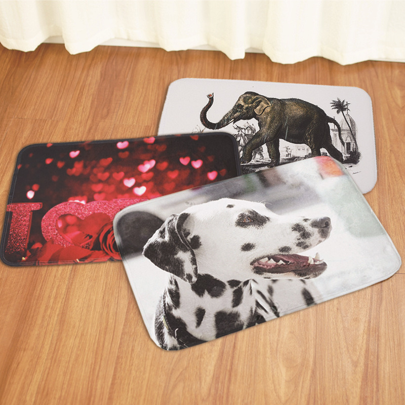 40x60CM-Non-Slip-Bath-Mats-Washroom-Carpet-LOVE-Rose-Elephant-Dog-Printed-Floor-Carpet-Pad-Rugs-1383466-1