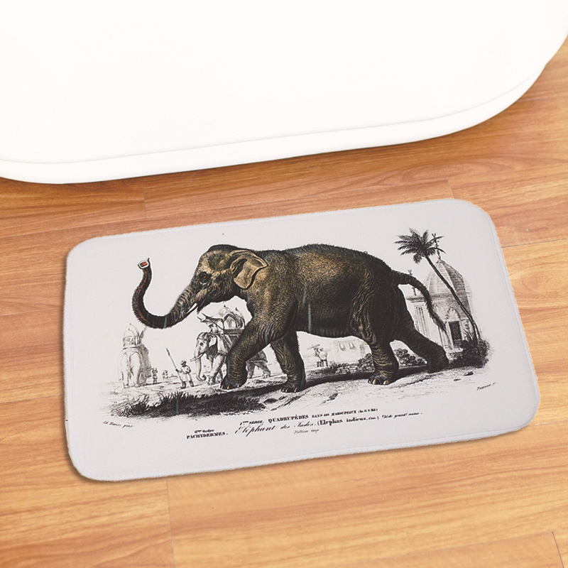 40x60CM-Non-Slip-Bath-Mats-Washroom-Carpet-LOVE-Rose-Elephant-Dog-Printed-Floor-Carpet-Pad-Rugs-1383466-3