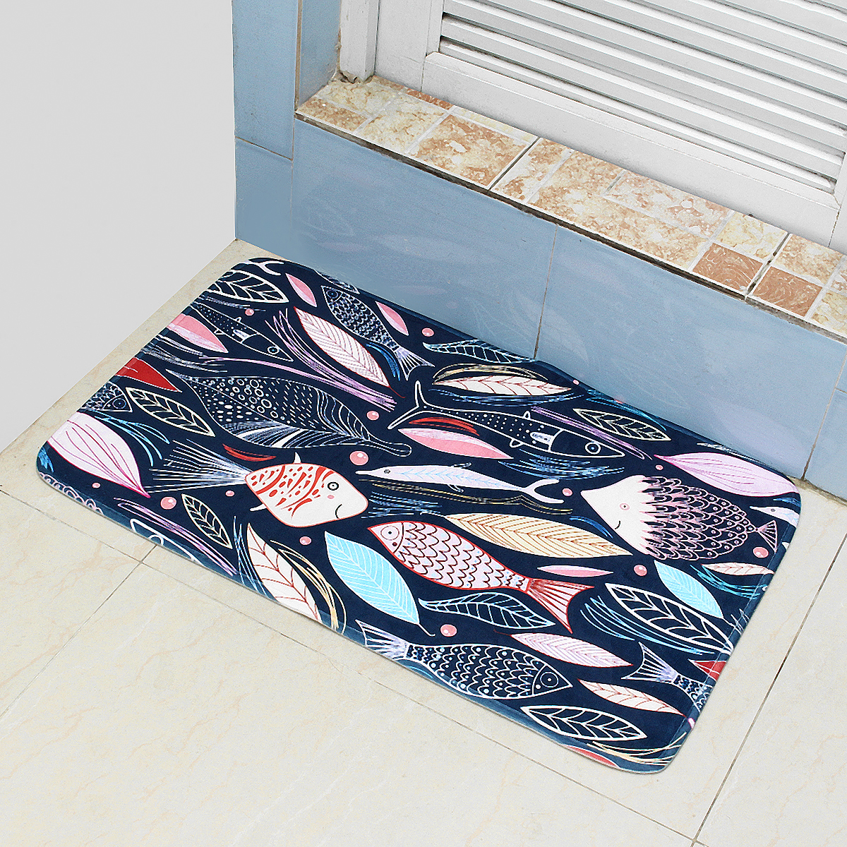 4575cm-Bathroom-Shower-Bath-Mat-Non-Slip-Back-Carpet-Mat-Toilet-Rug-Leaves-Design-1376502-2