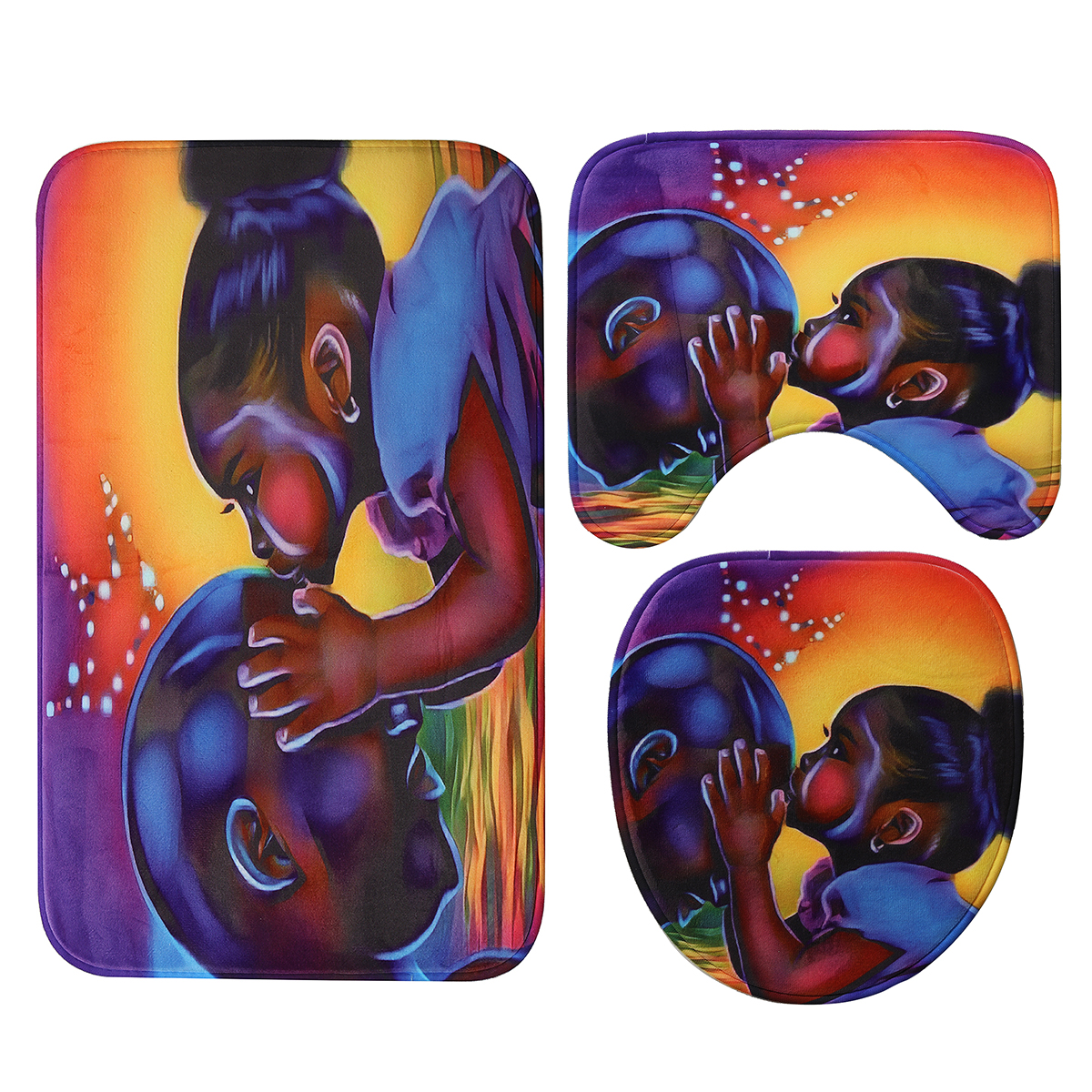 African-Girl-Bathroom-Shower-Curtain-Pedestal-Rug-Lid-Toilet-Cover-Bath-Mat-Set-Decor-1828221-6