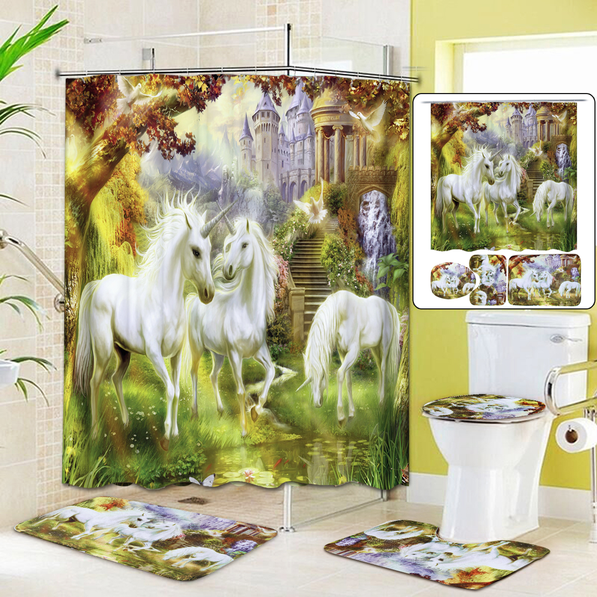 Bathroom-Non-Slip-Toilet-Lid-Seat-Cover-Bath-Mat-Pedestal-Rug-Shower-Curtain-Set-1638905-4