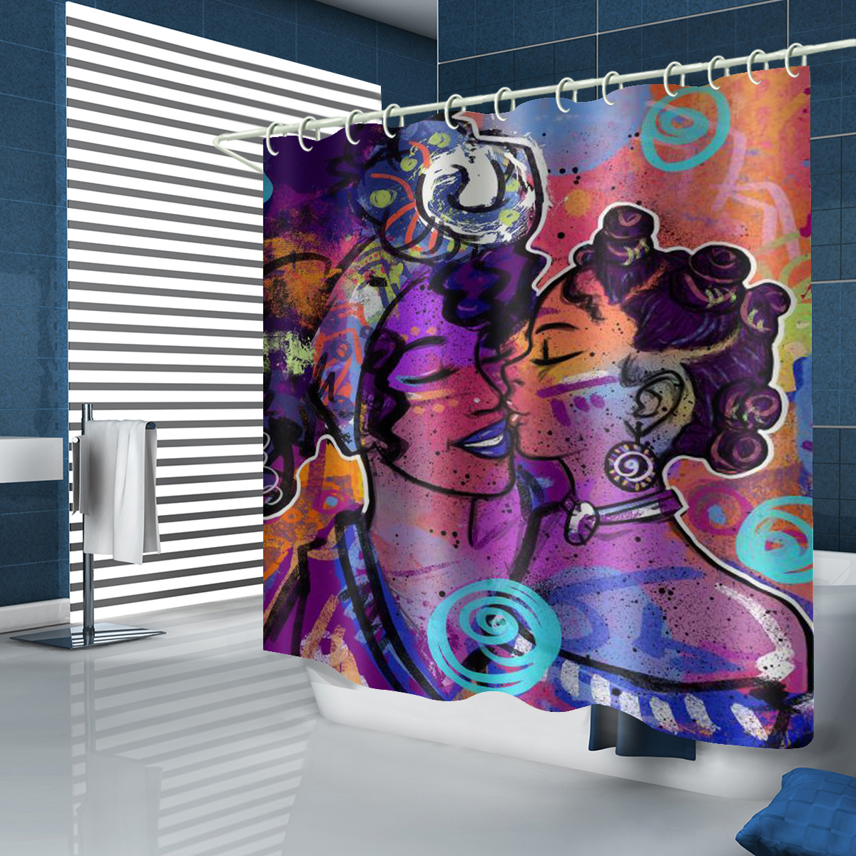 Bathroom-Shower-Curtain-Bath-Mat-Toilet-Cover-Rug-Decor-Set-Non-Slip-Waterproof-1814610-4