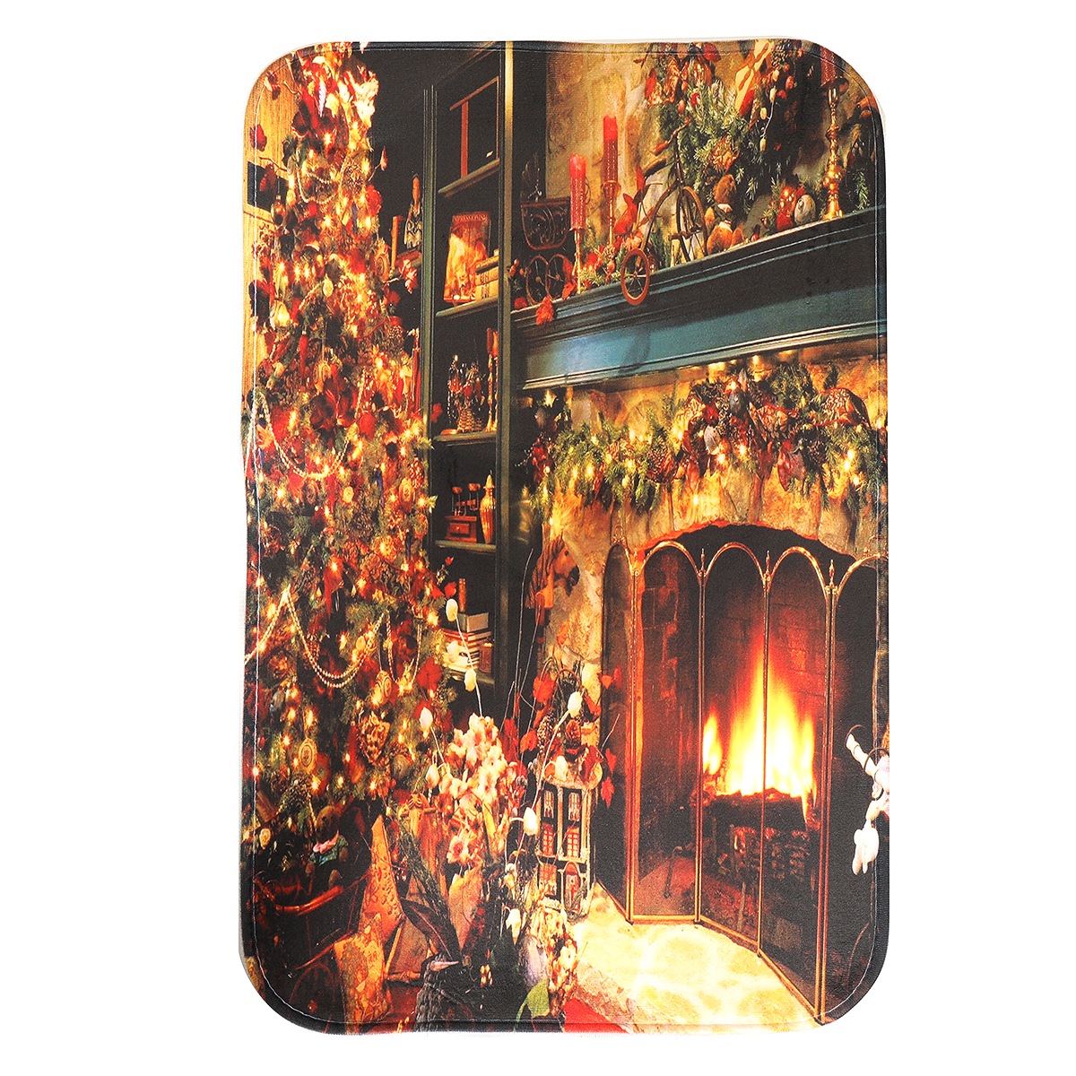 Christmas-Shower-Curtain-Set-Fireplace-Christmas-Tree-Waterproof-Polyester-Fabric-Non-slip-Bath-Mat--1904585-15