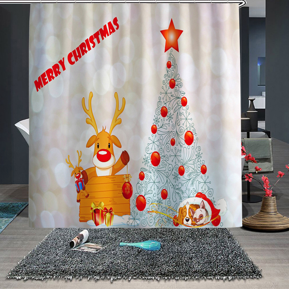 Christmas-Tree-Xmas-Bathroom-Shower-Curtain-Toilet-Cover-Rug-Floor-Bath-Mat-1818013-9