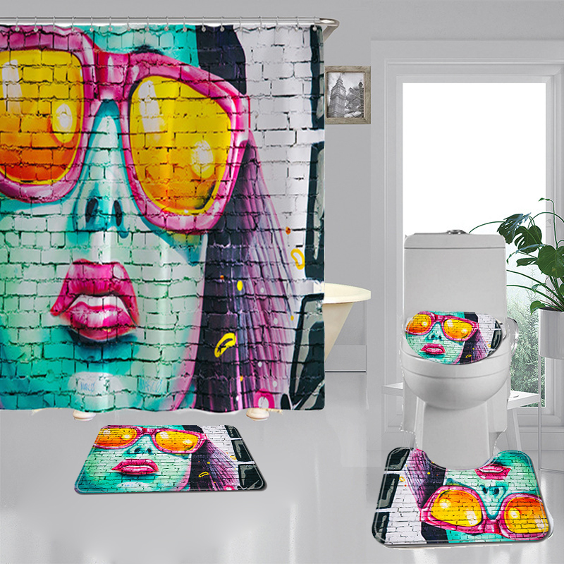 Modern-Girl-Shower-Curtain-Set-Swing-Bath-Curtains-Bathroom-Curtains-Bathtub-Mat-for-Bathroom-Decora-1803346-11