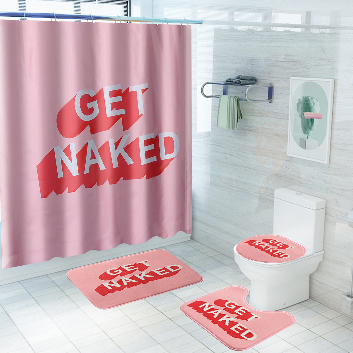 Shower-Curtain-Set-Bathroom-Non-Slip-Toilet-Mat-Cover-Rug-Pink-1800120-1