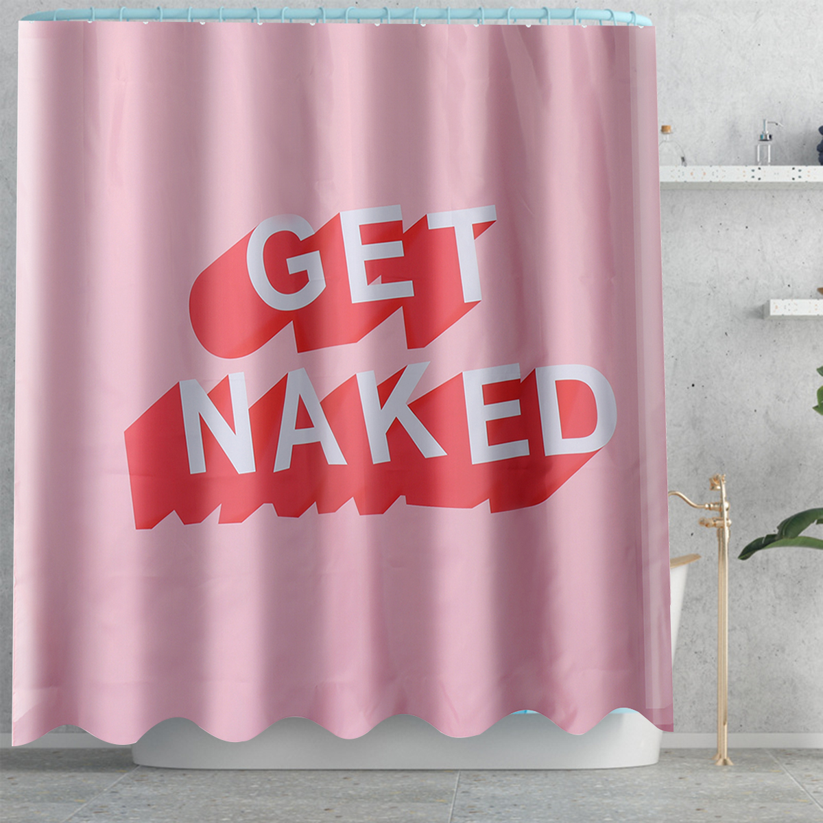 Shower-Curtain-Set-Bathroom-Non-Slip-Toilet-Mat-Cover-Rug-Pink-1800120-4