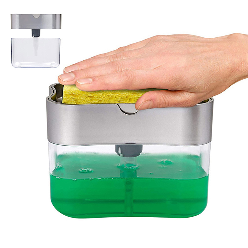 Soap-Pump-Dispenser-with-Sponge-Holder-Manual-Press-Soap-Organizer-Cleaning-Liquid-Dispenser-Contain-1755851-3