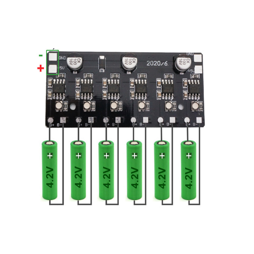 5V-1000mA-Input-4056-Lithium-Battery-Charging-Module-Independent-6-Groups-Parallel-Input-Circuit-1934144-1