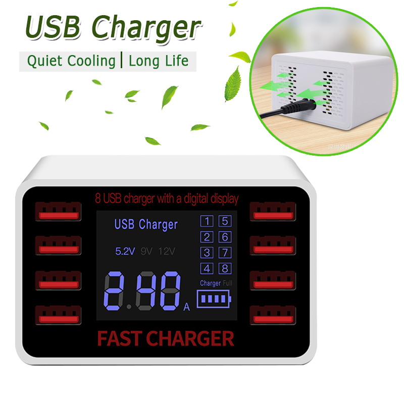 8-USB-Charger-40W-Multifunction-Multi-USB-Charging-Station-Hub-Base-Wall-mounted-Smart-Digital-Dis-1700627-3