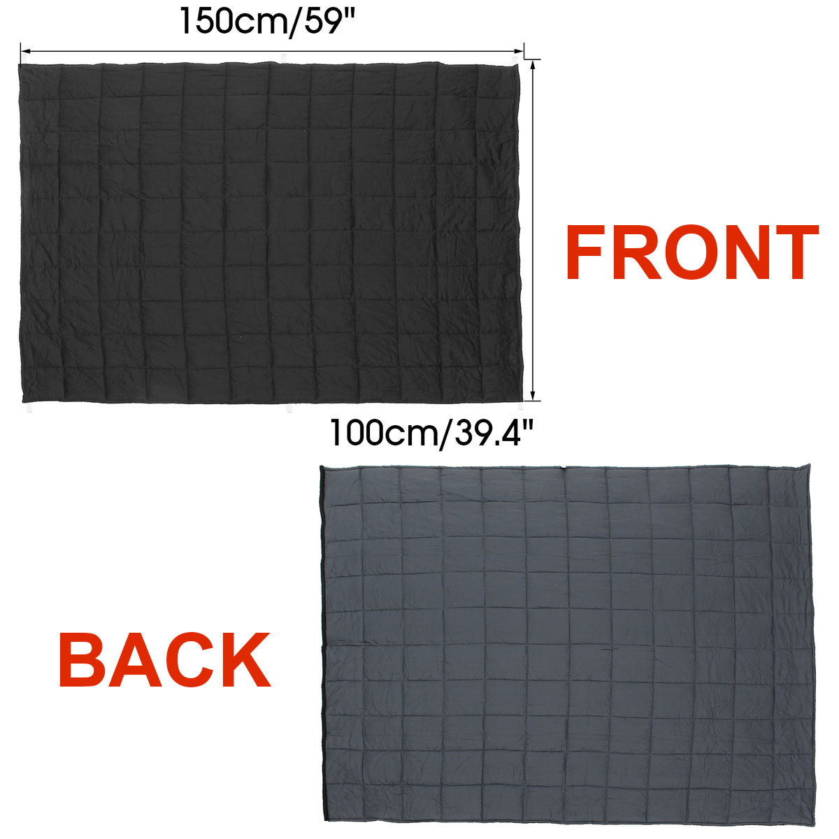 100x150CM-Weighted-Cotton-Blanket-Heavy-Sensory-Relax-45--7--95Kg-Black-Blankets-1349469-11