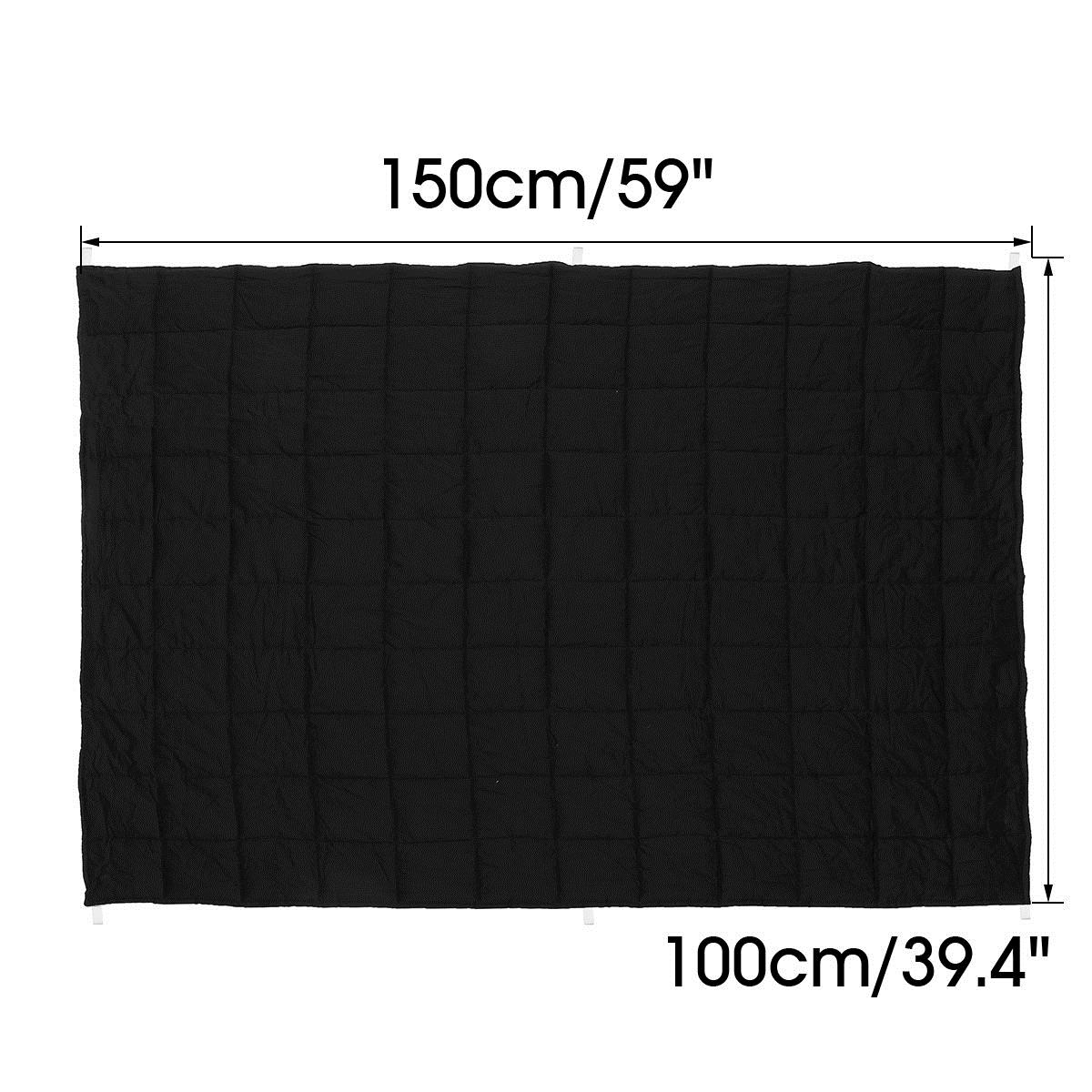 100x150CM-Weighted-Cotton-Blanket-Heavy-Sensory-Relax-45--7--95Kg-Black-Blankets-1349469-12