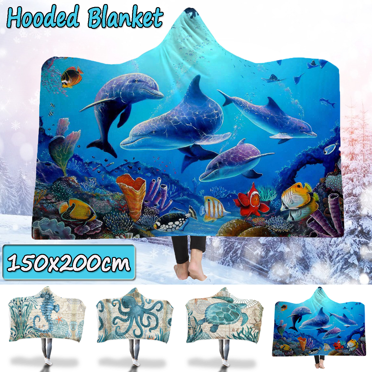 150x200cm-Kid-Adult-Hooded-Blankets-Soft-Ocean-World-Wearable-Throw-Blankets-Cloak-1424009-1