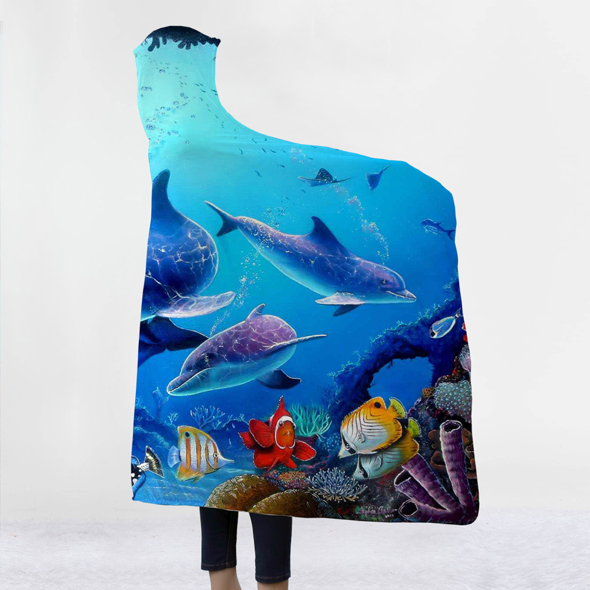 150x200cm-Kid-Adult-Hooded-Blankets-Soft-Ocean-World-Wearable-Throw-Blankets-Cloak-1424009-2