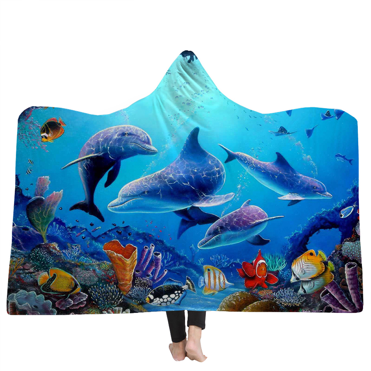 150x200cm-Kid-Adult-Hooded-Blankets-Soft-Ocean-World-Wearable-Throw-Blankets-Cloak-1424009-3
