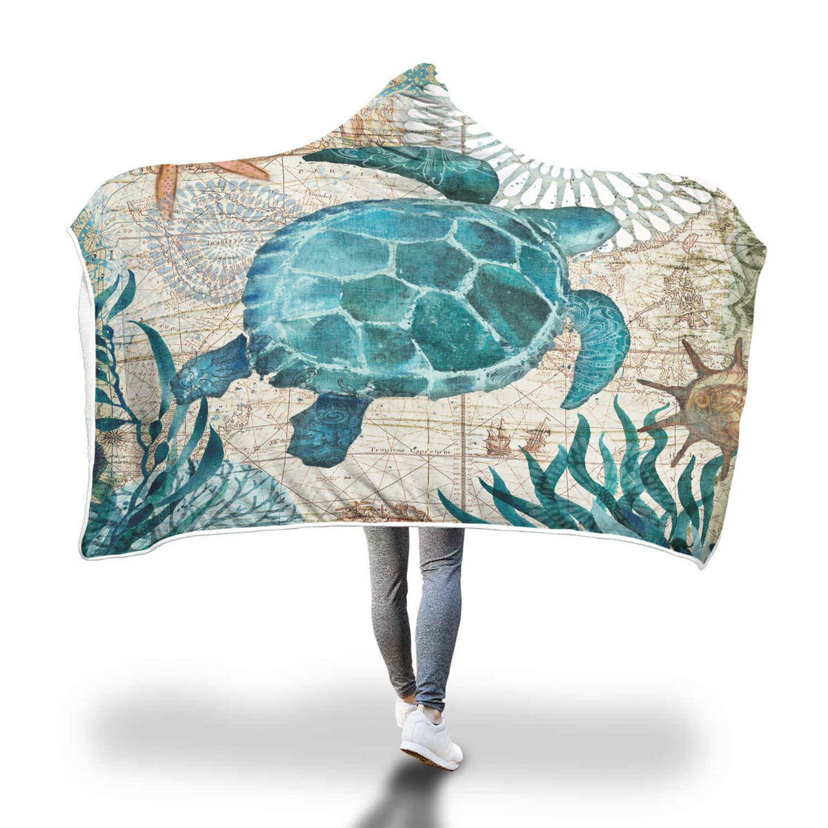 150x200cm-Kid-Adult-Hooded-Blankets-Soft-Ocean-World-Wearable-Throw-Blankets-Cloak-1424009-6