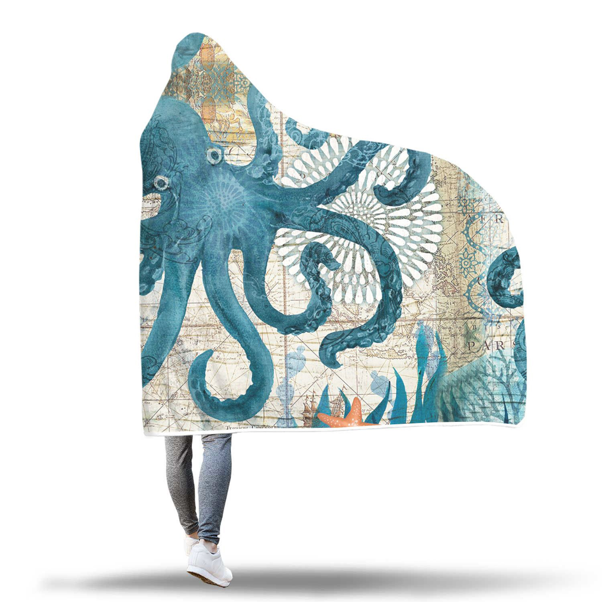 150x200cm-Kid-Adult-Hooded-Blankets-Soft-Ocean-World-Wearable-Throw-Blankets-Cloak-1424009-7