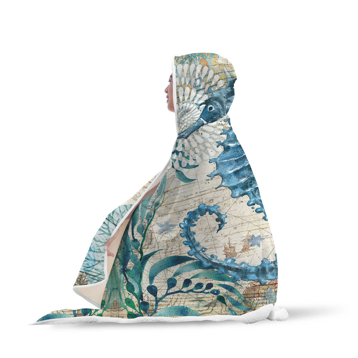 150x200cm-Kid-Adult-Hooded-Blankets-Soft-Ocean-World-Wearable-Throw-Blankets-Cloak-1424009-9