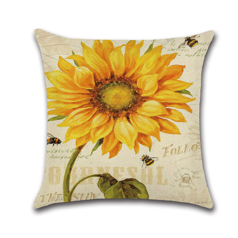 18-X-18-Inches-Sunflower-Throw-Pillow-Case-Green-Cushion-Cover-Cotton-Linen-Decorative-Pillows-Cover-1864586-12