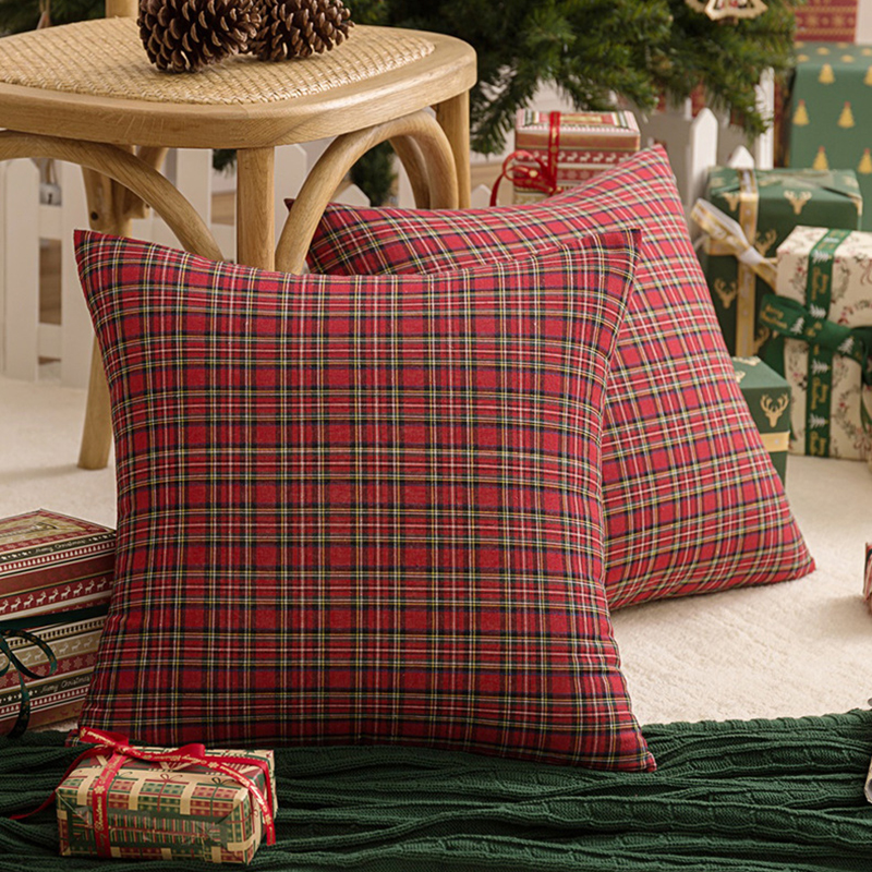 1PC-Square-Pillow-Case-Christmas-Scottish-Plaid-Throw-Waist-Cushion-Cover-18quot-1753541-6