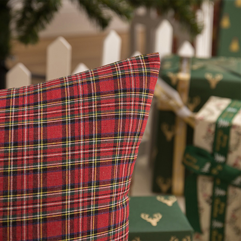 1PC-Square-Pillow-Case-Christmas-Scottish-Plaid-Throw-Waist-Cushion-Cover-18quot-1753541-7